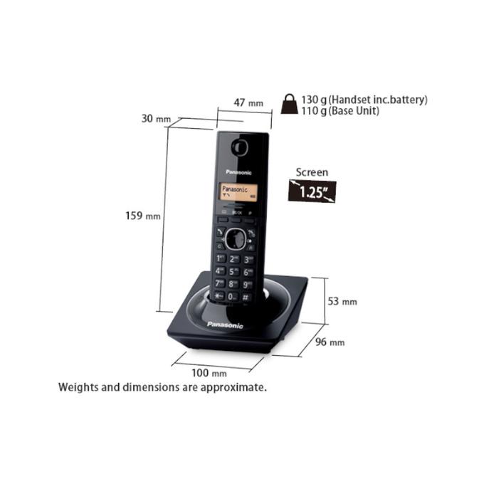 هاتف لاسلكي رقمي للاستعمال المكتبي والمنزلي من باناسونيك Téléphone sans-fil panasonic KX-TG1711